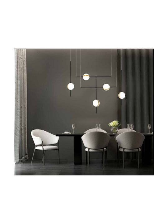 Zambelis Lights Μοντέρνο Κρεμαστό Φωτιστικό Μπάλα σε Μαύρο Χρώμα 2001